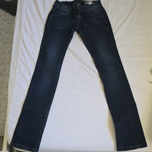 Zara Women's Straight Leg Jeans - Dark Blue